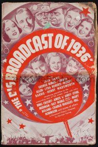 2g508 BIG BROADCAST OF 1936 pressbook '36 Burns & Allen, Bing Crosby, Amos 'n Andy & many more!