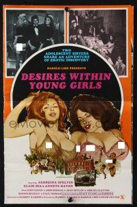 2g538 DESIRES WITHIN YOUNG GIRLS pressbook '77 Georgina Spelvin, an adventure of erotic discovery!