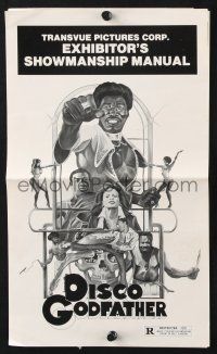 2g541 DISCO GODFATHER pressbook '79 great blaxploitation artwork of Rudy Ray Moore by Dante!