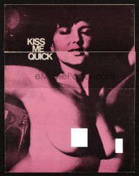 2g583 KISS ME QUICK pressbook '64 wild horror sex, pelts you in the eye with a big cherry pie!