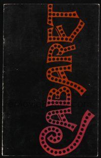 2g354 CABARET souvenir program book '72 Liza Minnelli in Nazi Germany, directed by Bob Fosse