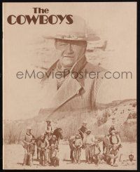 2g368 COWBOYS souvenir program book '72 John Wayne gave these boys their chance to become men!