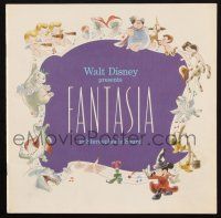 2g380 FANTASIA souvenir program book R77 Mickey Mouse & others, Disney musical cartoon classic!