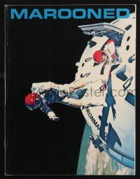 2g431 MAROONED souvenir program book '69 John Sturges, astronauts Gregory Peck & Gene Hackman!