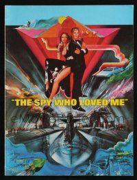 2g465 SPY WHO LOVED ME souvenir program book '77 art of Roger Moore as James Bond 007 by Bob Peak!