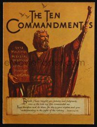 2g477 TEN COMMANDMENTS souvenir program book '57 Cecil B. DeMille, Heston, different!