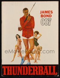 2g480 THUNDERBALL souvenir program book '65 art of Sean Connery as secret agent James Bond 007!