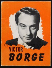 2g487 VICTOR BORGE music concert tour souvenir program book '50s the Danish composer & singer!