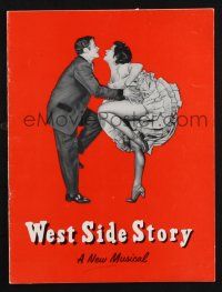 2g489 WEST SIDE STORY stage play souvenir program book '57 the original Broadway musical!