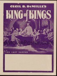 2g052 KING OF KINGS herald '27 Cecil B. DeMille Biblical epic, H.B. Warner as Jesus Christ!