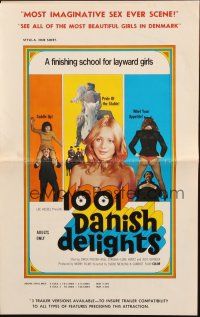 2g495 1001 DANISH DELIGHTS pressbook '72 Scandanavian comedy, for layward girls!