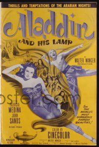 2g500 ALADDIN & HIS LAMP pressbook '52 Patricia Medina & the world's most gorgeous harem beauties!