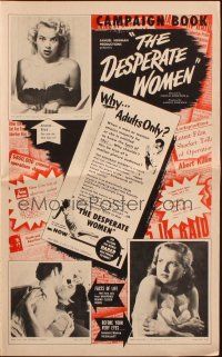 2g539 DESPERATE WOMEN pressbook '55 bad girls invovled with pills and gangsters!