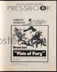 2g550 FISTS OF FURY pressbook '73 Bruce Lee, Tang shan da xiong, kung fu!