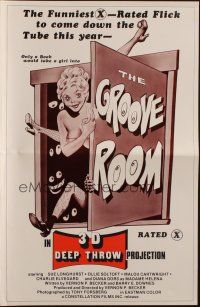 2g559 GROOVE ROOM pressbook '75 Ole Soltoft, Sue Longhurst, Diana Dors, x-rated 3D comedy sex!