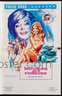 2g608 MOTHERS ARE FOREVER pressbook '70s great artwork of sexy half-naked woman!