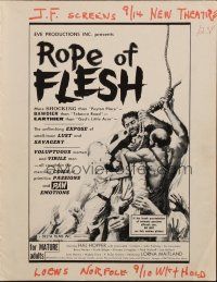 2g609 MUDHONEY pressbook '65 Russ Meyer's Rope of Flesh, small-town lust & savagery, different!