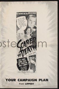 2g647 SCARED TO DEATH pressbook R50s Bela Lugosi, he reached out for revenge after death!