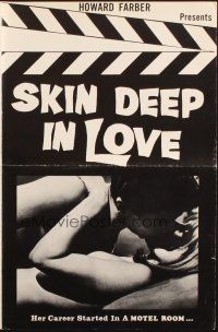 2g656 SKIN DEEP IN LOVE pressbook '66 Joe Sarno sexploitation, her career started in a motel room!