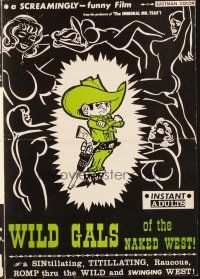 2g708 WILD GALS OF THE NAKED WEST pressbook '62 Russ Meyer, The Immoral West & How It Was Lost!