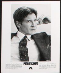 2g832 PATRIOT GAMES presskit w/ 9 stills '92 Harrison Ford, Anne Archer, Tom Clancy