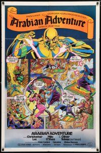 2h054 ARABIAN ADVENTURE 1sh '79 Christopher Lee, great comic book artwork by Alex Saviuk!