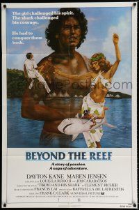 2h101 BEYOND THE REEF 1sh '81 Frank C. Clarke, sexy tropical Joann art, Seakiller!