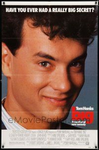 2h103 BIG 1sh '88 great close-up of Tom Hanks who has a really big secret!