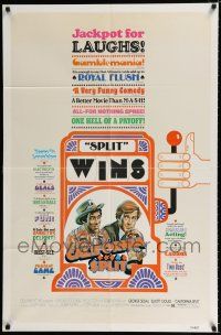 2h163 CALIFORNIA SPLIT style B 1sh '74 George Segal & Elliott Gould as pro poker players!
