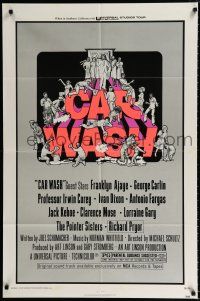2h171 CAR WASH 1sh '76 written by Joel Schumacher, cool Drew Struzan art of cast around title!