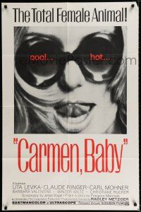 2h174 CARMEN, BABY 1sh '68 Radley Metzger, Uta Levka, Barbara Valentine, cool hot image!