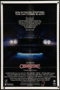 2h195 CHRISTINE 1sh '83 written by Stephen King, directed by John Carpenter, creepy car image!