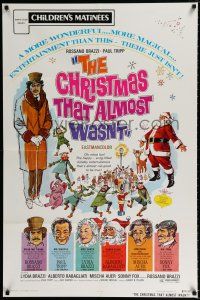 2h196 CHRISTMAS THAT ALMOST WASN'T 1sh R72 Rossano Brazzi, Italian holiday fantasy musical!