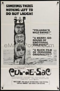 2h223 CUL-DE-SAC 1sh '67 Roman Polanski, Donald Pleasance, Francoise Dorleac