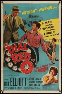 2h246 DIAL RED O 1sh '55 a man escapes, a woman screams, a direct line to MURDER!
