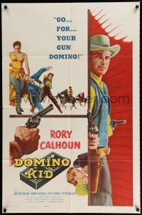 2h257 DOMINO KID 1sh '57 Rory Calhoun, Kristine Miller, Andrew Duggan, western action!