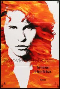 2h260 DOORS teaser DS 1sh '90 cool image of Val Kilmer as Jim Morrison, directed by Oliver Stone!