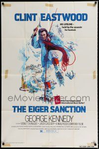 2h278 EIGER SANCTION 1sh '75 Clint Eastwood's lifeline was held by the assassin he hunted!