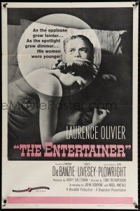 2h288 ENTERTAINER 1sh '60 as Laurence Olivier's spotlight grew dimmer, his women were younger!
