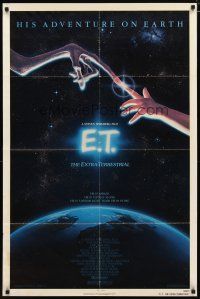 2h270 E.T. THE EXTRA TERRESTRIAL 1sh '82 Steven Spielberg classic, John Alvin art!