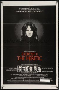 2h296 EXORCIST II: THE HERETIC 1sh '77 Linda Blair, John Boorman's sequel to Friedkin's movie!