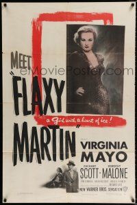 2h322 FLAXY MARTIN 1sh '49 sexy Virginia Mayo is a bad girl with a heart of ice!