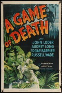 2h350 GAME OF DEATH style A 1sh '45 Robert Wise's version of The Most Dangerous Game!