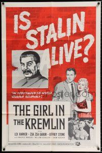 2h364 GIRL IN THE KREMLIN 1sh '57 Stalin's weird fetishism, strange rituals, plots bared!