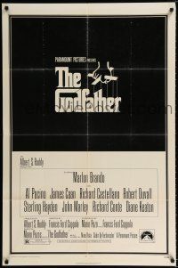 2h379 GODFATHER 1sh '72 Brando & Al Pacino in Francis Ford Coppola crime classic!