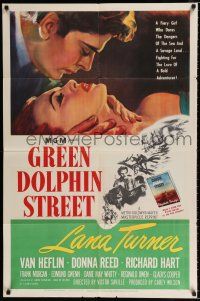 2h401 GREEN DOLPHIN STREET 1sh R55 sexy Lana Turner, Van Heflin, written by Samson Raphaelson
