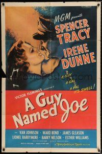 2h412 GUY NAMED JOE 1sh '44 World War II pilot Spencer Tracy loves Irene Dunne after death!