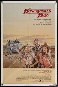 2h456 HONEYSUCKLE ROSE 1sh '80 art of Willie Nelson, Dyan Cannon & Amy Irving, country music!