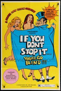 2h477 IF YOU DON'T STOP IT YOU'LL GO BLIND 1sh '76 Uschi Digard, wackiest sexy artwork!