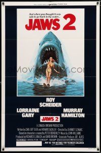 2h498 JAWS 2 1sh '78 just when you thought it was safe to go back in the water!